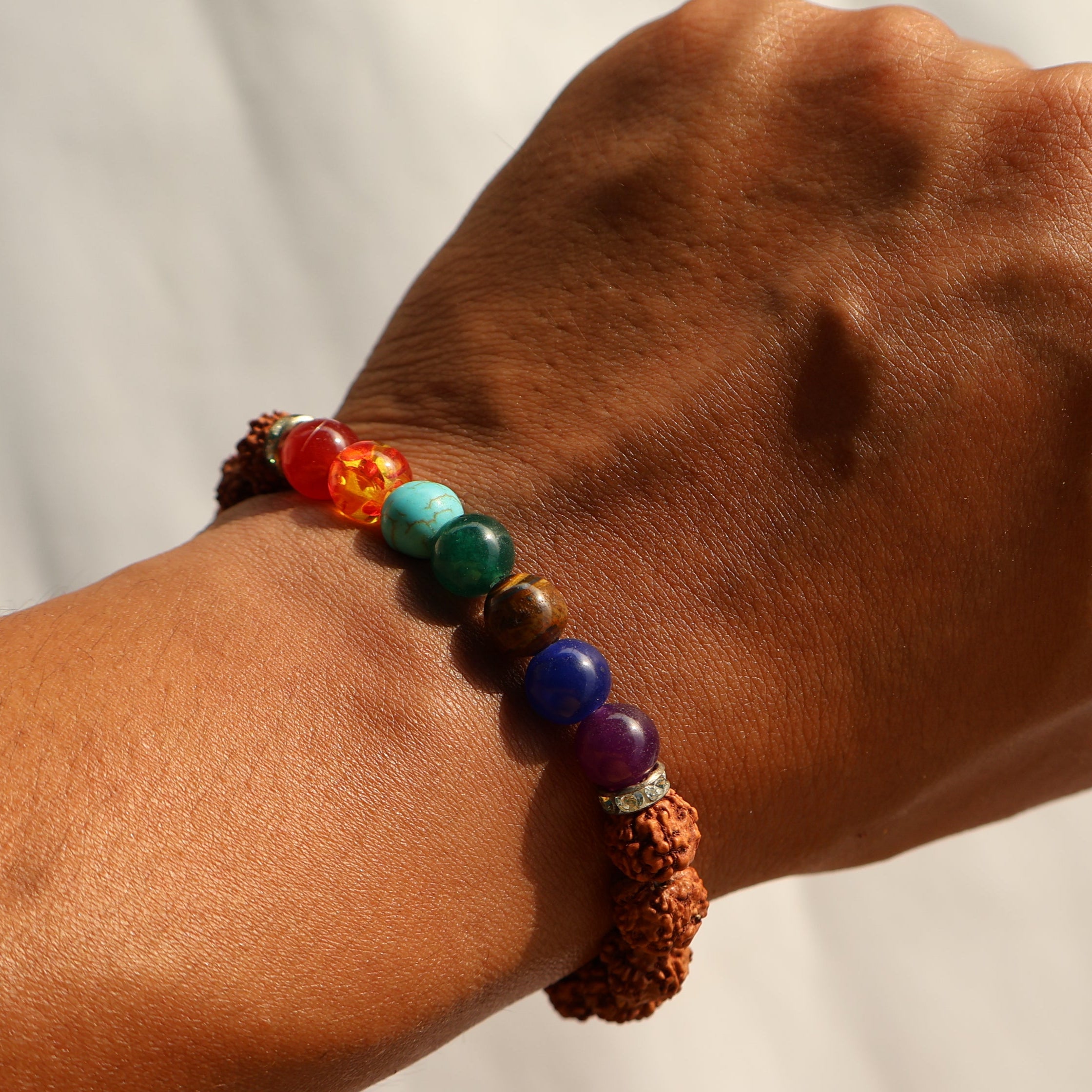 Kundalini 7 Chakra Rudraksha Bracelet | Jyotishbazaar.com